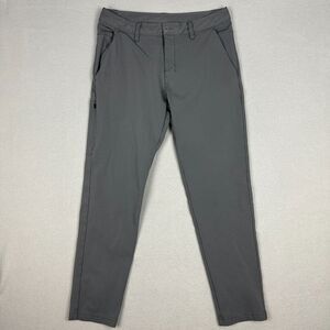 BYLT Mens Medium Everyday Pant 2.0 Charcoal Grey Premium Basics Tapered Fit